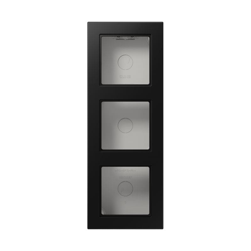 Jung - Boitier de finition 3 postes, A 550 / Noir Mat