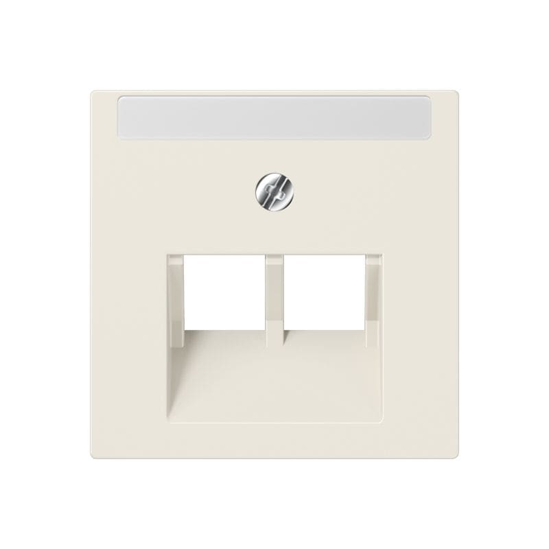 Jung - Enjoliveur pour double prise IAE/UAE avec PE / A 500 Ivoire