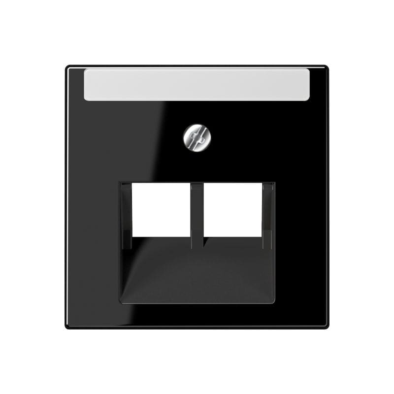 Jung - Enjoliveur pour double prise IAE/UAE avec PE / A 500 Noir