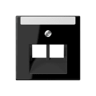 Jung - Enjoliveur pour double prise IAE/UAE avec PE / A 500 Noir