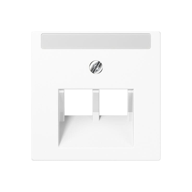 Jung - Enjoliveur pour double prise IAE/UAE avec PE / A 500 Blanc