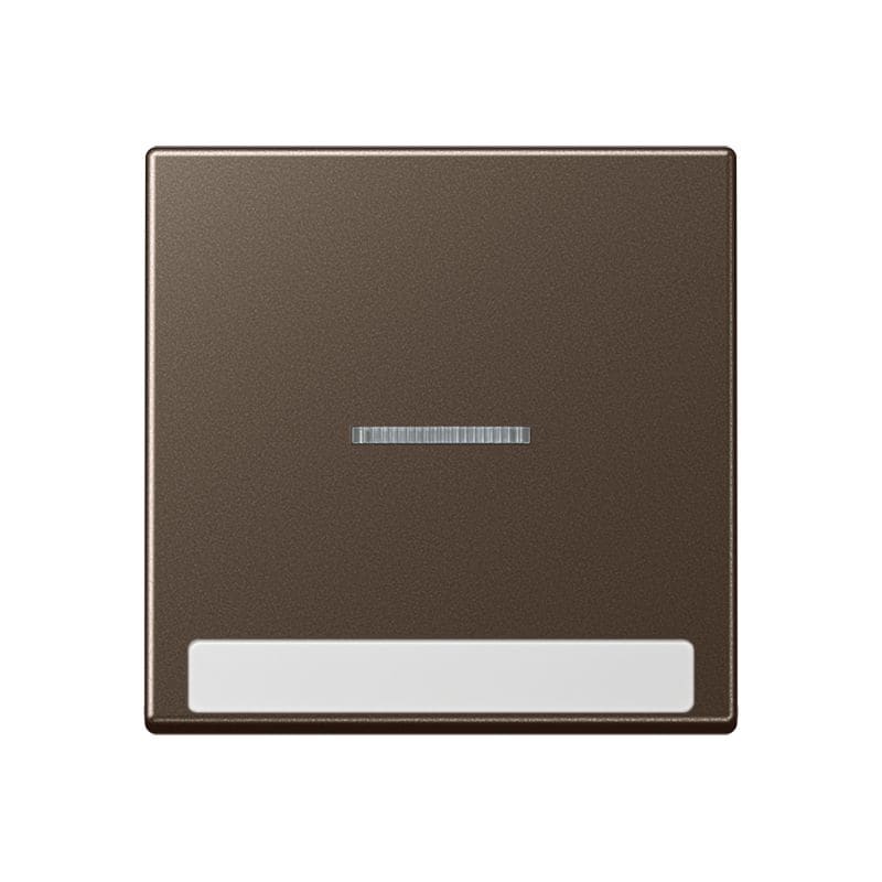 Jung - Enjoliveur simple touche à voyant et PE / Série A 500 Moka