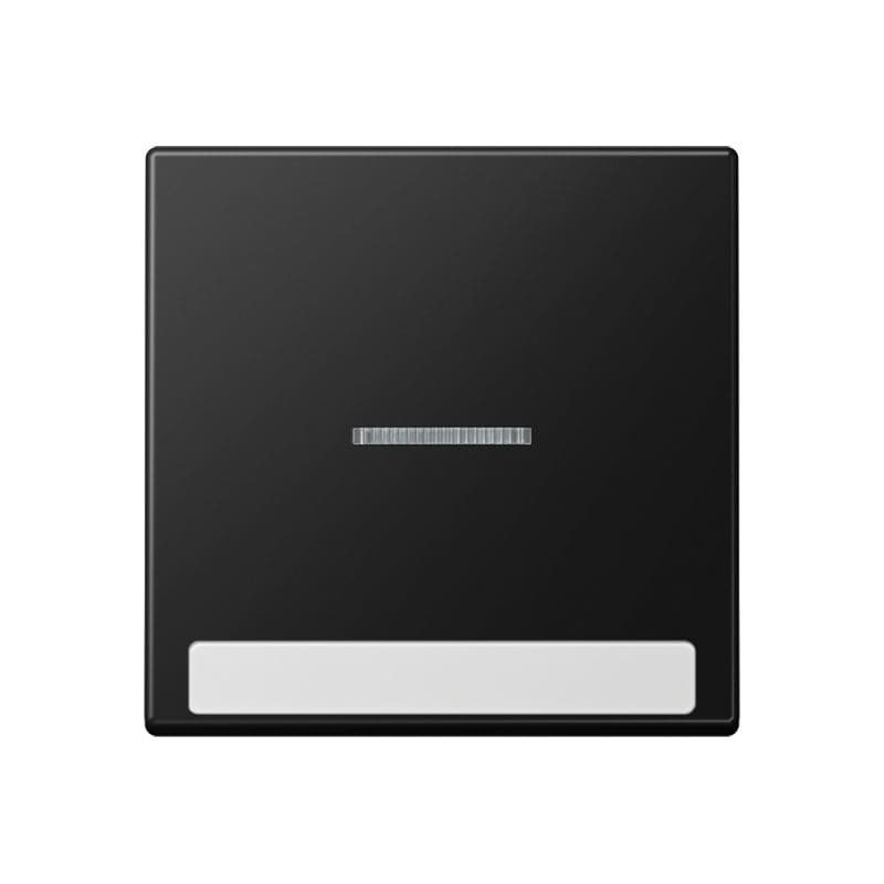 Jung - Enjoliveur simple touche à voyant et PE / Série A 500 Noir Mat