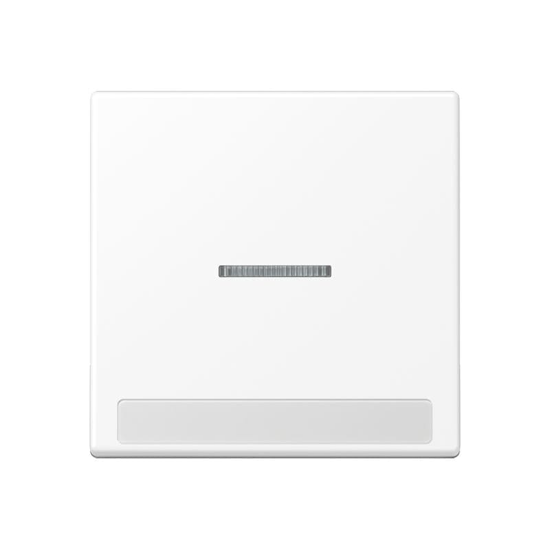 Jung - Enjoliveur simple touche à voyant et PE / Série A 500 Blanc Mat