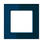 Jung - Cadre de finition 1 poste / Acréation Verre satiné Bleu nuit