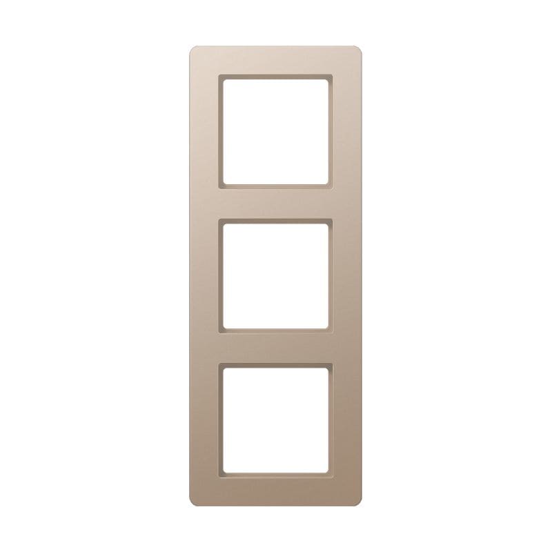 Jung - Cadre de finition 3 postes, A FLOW 500 / Champagne