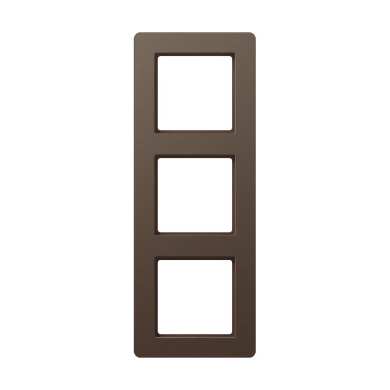 Jung - Cadre de finition 3 postes, A FLOW 500 / Moka