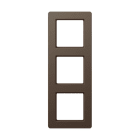 Jung - Cadre de finition 3 postes, A FLOW 500 / Moka