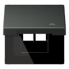 Jung - Enjoliveur couvercle symbole LAN / LS 990 Titane Anthracite
