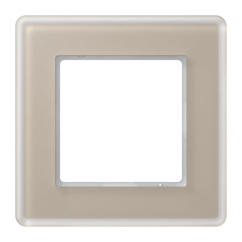 Jung - Cadre de finition 1 poste / AVIVA Verre satiné Champagne