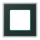 Jung - Cadre de finition 1 poste / AVIVA Verre satiné Vert émeraude