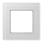 Jung - Cadre de finition 1 poste / AVIVA Verre satiné Blanc