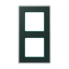 Jung - Cadre de finition 2 postes / AVIVA Verre satiné Vert émeraude