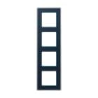 Jung - Cadre de finition 4 postes / AVIVA Verre satiné Bleu nuit