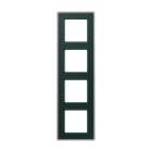 Jung - Cadre de finition 4 postes / AVIVA Verre satiné Vert émeraude