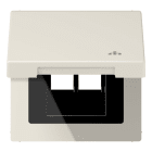 Jung - Enjoliveur couvercle symbole LAN / LS 990 Ivoire