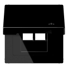 Jung - Enjoliveur couvercle symbole LAN / LS 990 Noir