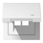 Jung - Enjoliveur couvercle symbole LAN / LS 990 Blanc