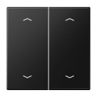 Jung - Enjoliveur double touche à flèches 2 commande VR-Stores / LS 990 Noir Mat