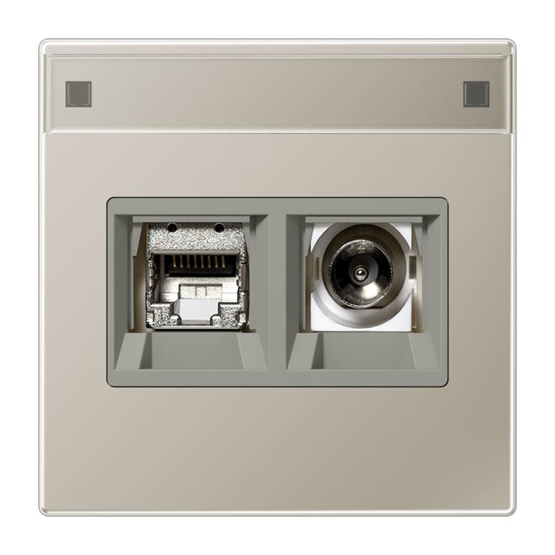Jung - Prise multimédia / LS990 Mt Inox