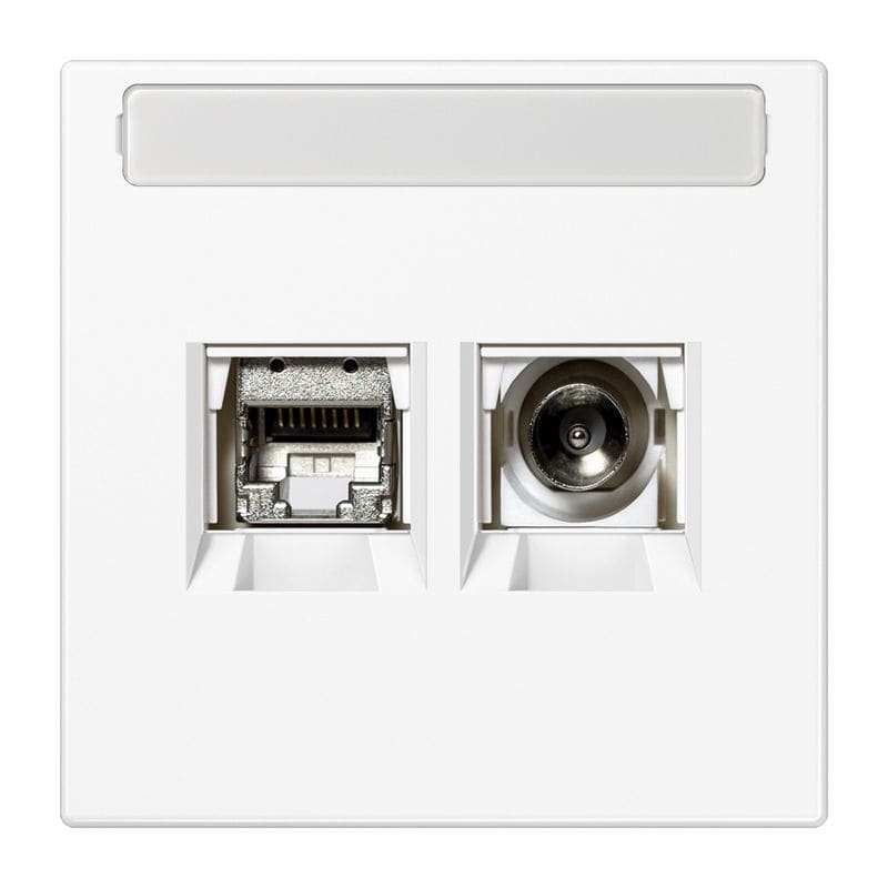 Jung - Prise multimédia / LS990 Blanc Mat