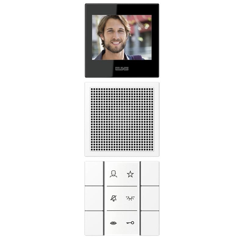 Jung - Station intérieure Vidéo / LS 990 Blanc Mat
