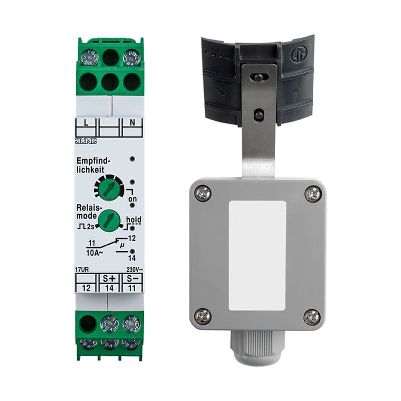 Jung - Interface avec capteur de pluie avec surface chauffante livré avec support