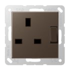 Jung - Prise standard BS  avec intterrupteur 13A 250 V / A 500 Moka
