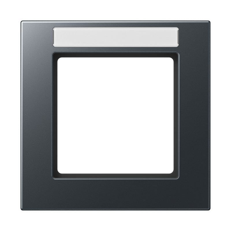 Jung - Cadre de finition 1 poste avec porte étiquette, A 550 / Anthracite