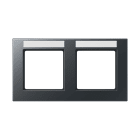 Jung - Cadre de finition 2 postes avec PE montage vertical, A 550 / Anthracite