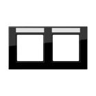 Jung - Cadre de finition 2 postes avec PE montage vertical, A 550 / Noir