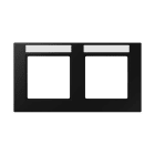 Jung - Cadre de finition 2 postes avec PE montage vertical, A 550 / Noir Mat