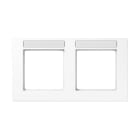 Jung - Cadre de finition 2 postes avec PE montage vertical, A 550 / Blanc