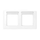Jung - Cadre de finition 2 postes avec PE montage horizontal, A 550 / Blanc Mat