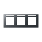 Jung - Cadre de finition 3 postes avec PE montage vertical, A 550 / Anthracite