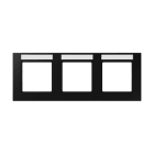 Jung - Cadre de finition 3 postes avec PE montage vertical, A 550 / Noir Mat