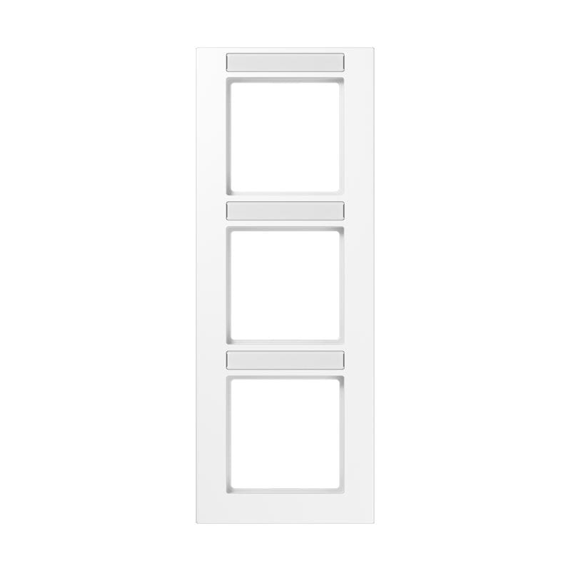 Jung - Cadre de finition 3 postes avec PE montage vertical, A 550 / Blanc