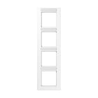 Jung - Cadre de finition 4 postes avec PE montage vertical, A 550 / Blanc