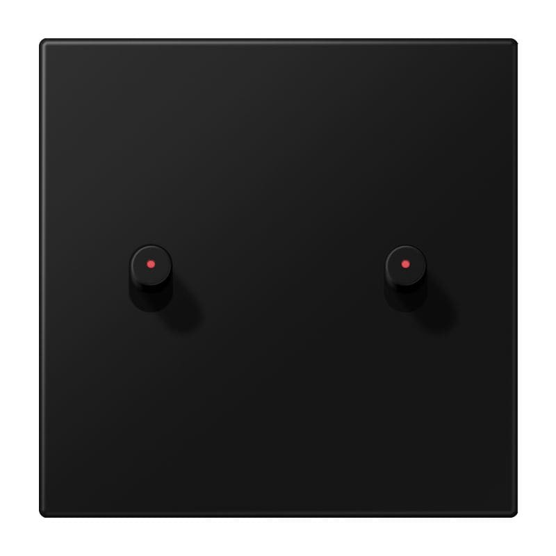 Jung - Enjoliveur simple à voyant avec 2 leviers Cylindre / LS 1912 Noir Mat