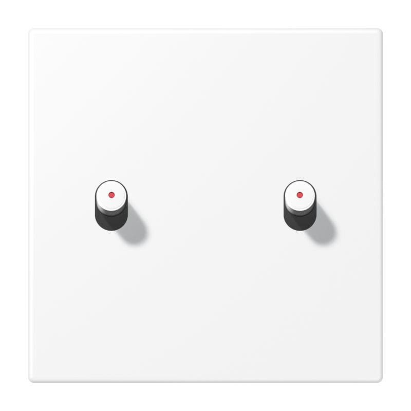 Jung - Enjoliveur simple à voyant avec 2 leviers Cylindre / LS 1912 Blanc Mat