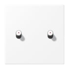 Jung - Enjoliveur simple à voyant avec 2 leviers Cylindre / LS 1912 Blanc Mat