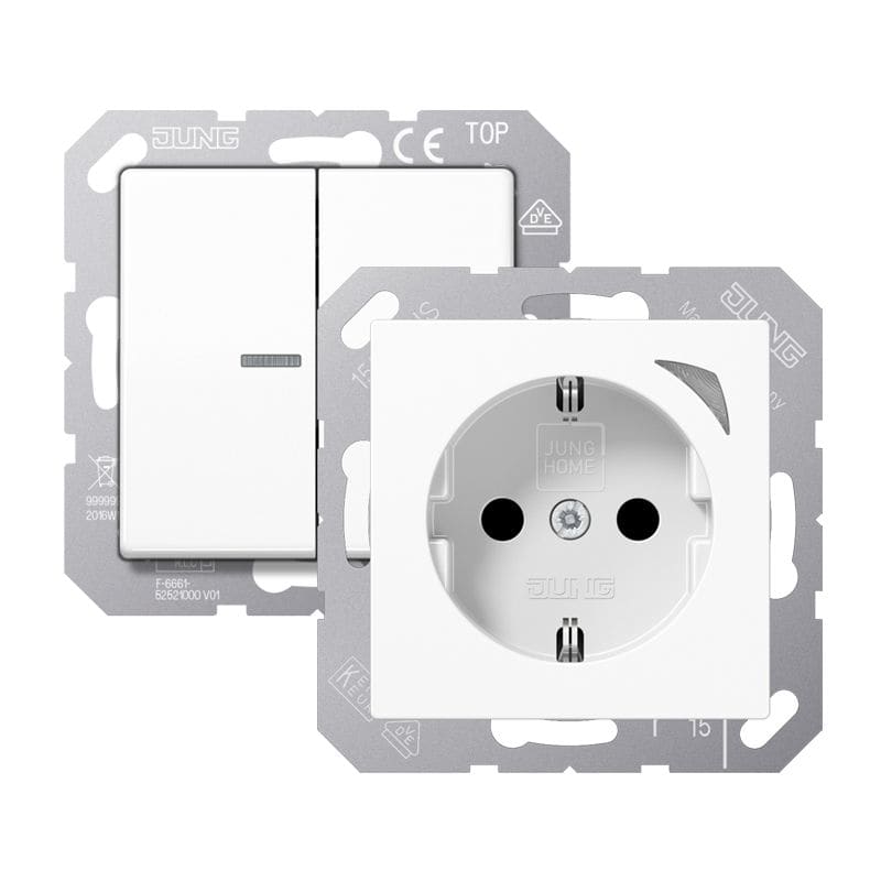 Jung - Kit 2 circuits d'éclairages JUNG HOME / Série A500 Blanc