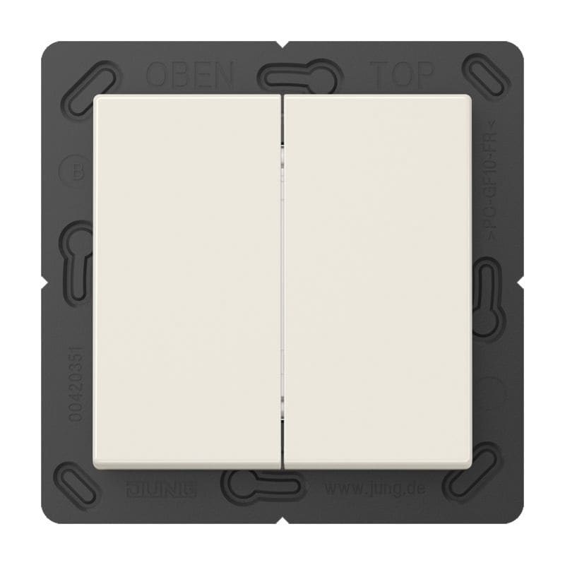 Jung - Bouton poussoir MATTER 2 voies, 4 canaux / A 500 Ivoire
