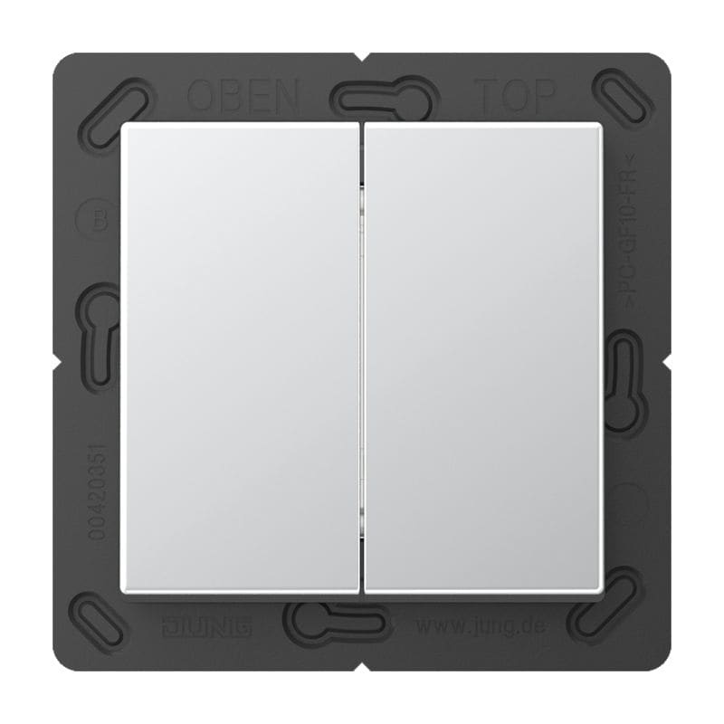 Jung - Bouton poussoir MATTER 2 voies, 4 canaux / A 500 Aluminium