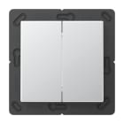 Jung - Bouton poussoir MATTER 2 voies, 4 canaux / A 500 Aluminium