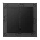 Jung - Bouton poussoir MATTER 2 voies, 4 canaux / A 500 Noir Mat
