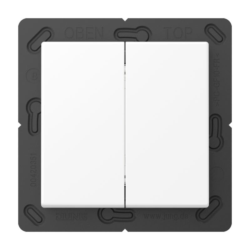 Jung - Bouton poussoir MATTER 2 voies, 4 canaux / A 500 Blanc Mat