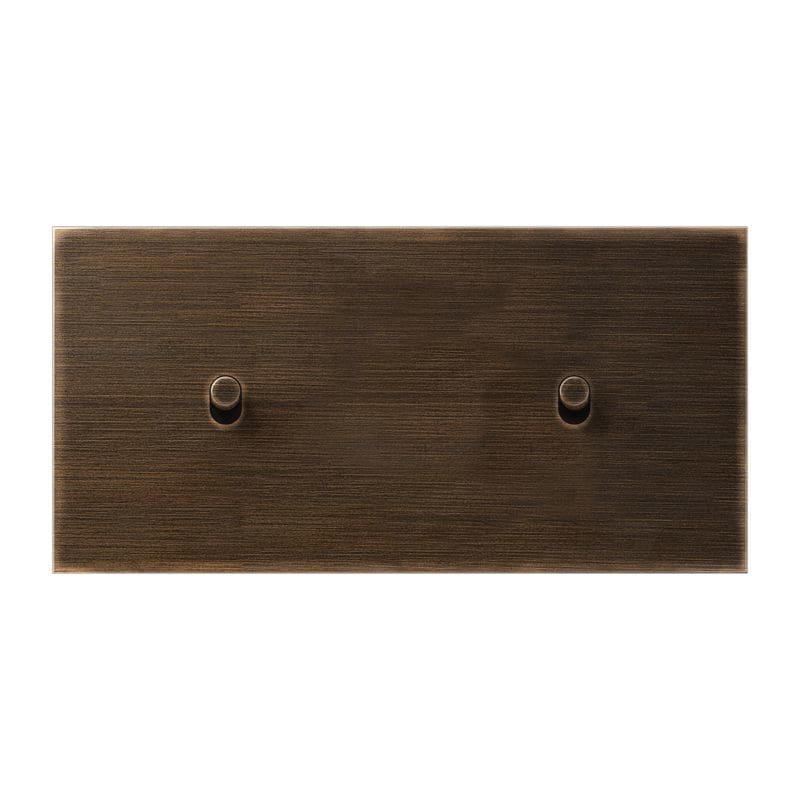 Jung - Enjoliveur 2 modules horizontal avec 1+1 lev Cylindre / LS 1912 Laiton Ancien