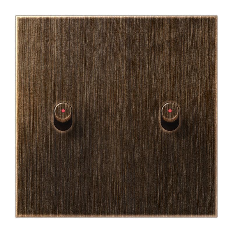 Jung - Enjo simple à voyant avec 2 leviers Cylindre / LS 1912 Laiton Ancien