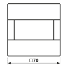 Jung - Opt 180° finition universelle, Ht 1,1 m, pour mécanisme 17... / LS 990 blc